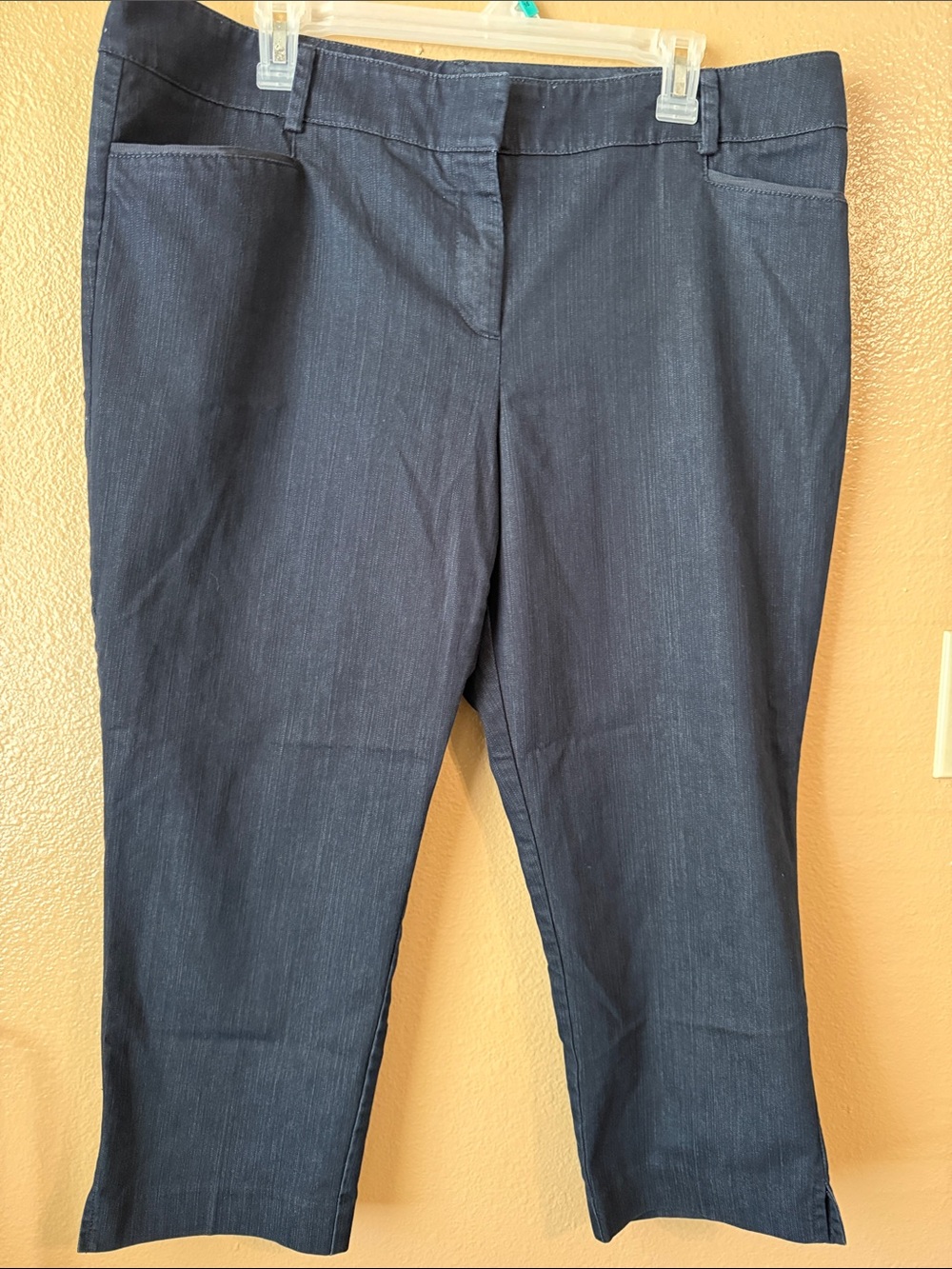 Women's Navy Cropped Dress Pants